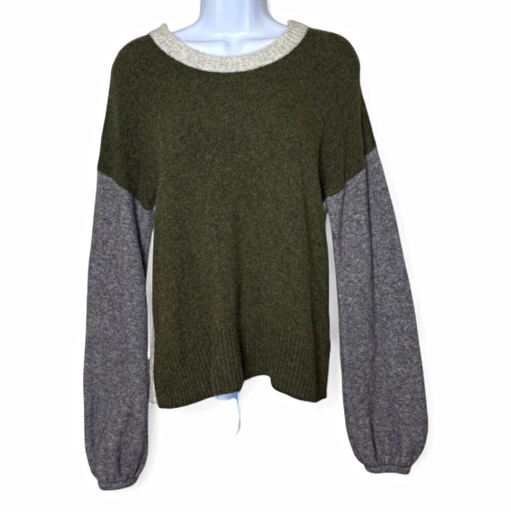 Madewell Colorblock Payton Pullover Sweater Coziest Yarn Size XS